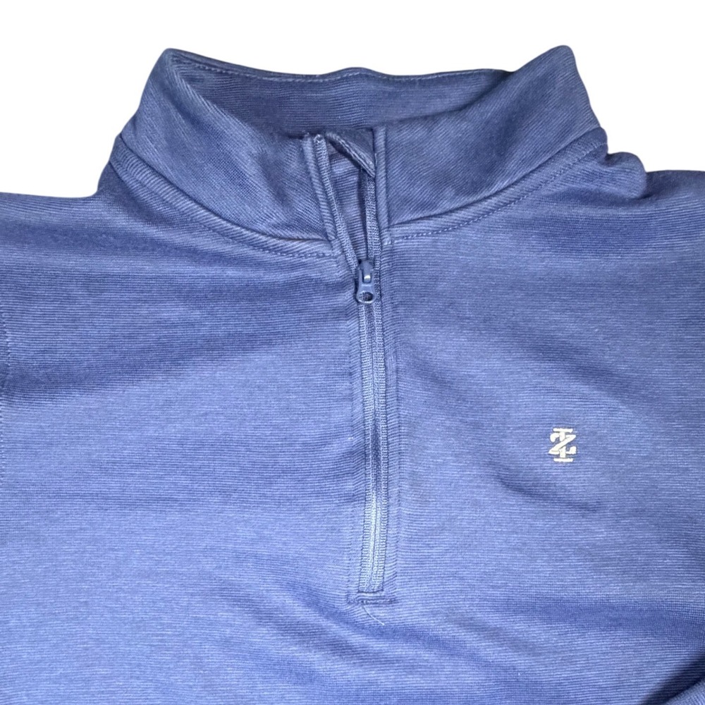IZOD Boys Blue Quarter Zip Pullover Sweater Mock Neck Size L 14/16 Heathered K1